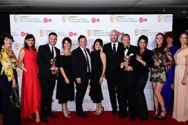 The cast of Emmerdale with the award for Best Soap.