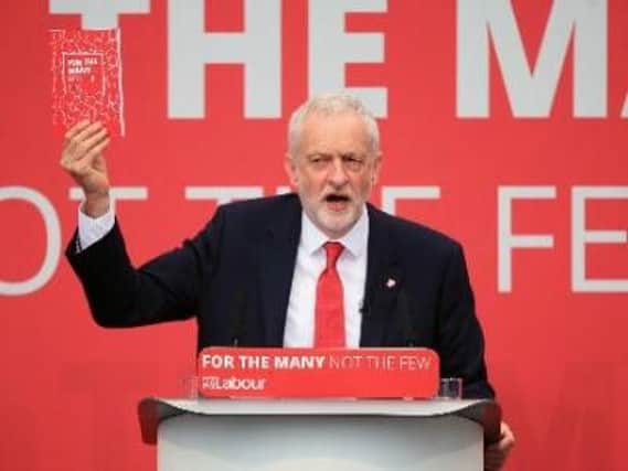 Labour leader Jeremy Corbyn at the party's manifesto launch in Yorkshire