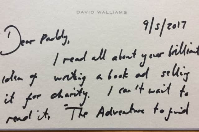 The note from David Walliams