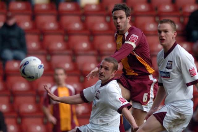 Mark Bower in action for Bradford in League One back in 2007.