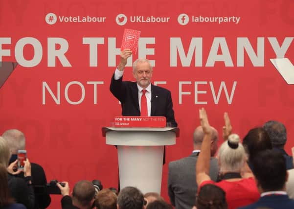 Labour leader Jeremy Corbyn unveils his party's manifesto in Bradford.