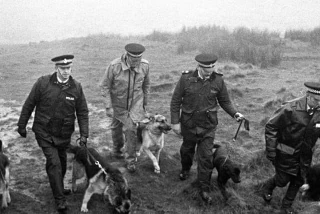 Police searching on Saddleworth Moor for victims of moors murderer Ian Brady, who has died at the age of 79, at Ashworth High Secure Hospital, Merseyside. PA