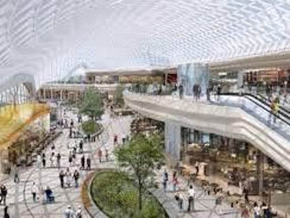 An artist's impression of the proposed new 300m leisure hall at Meadowhall in Sheffield
