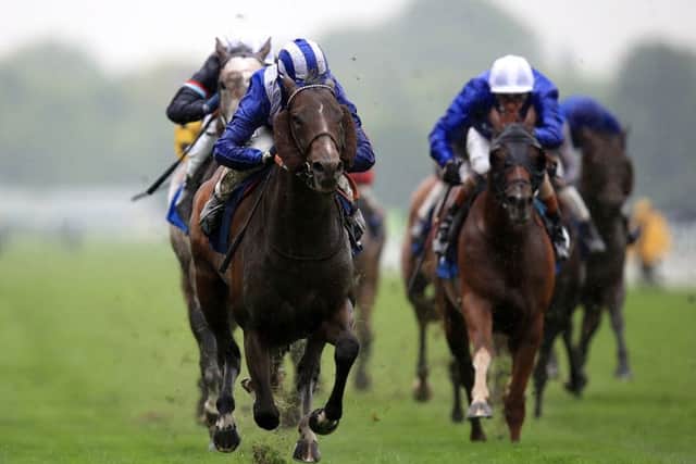 Tasleet  ridden by Jim Crowley rides to victory on day one of the Dante Festival at York. Picture: Mike Egerton/PA