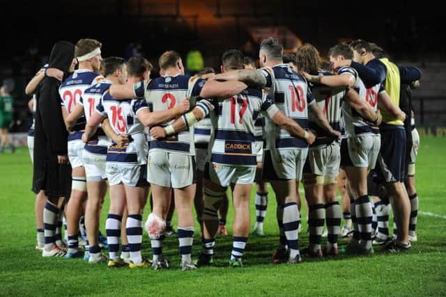 Yorkshire Carnegie players at full-time (Picture: Steve Riding)