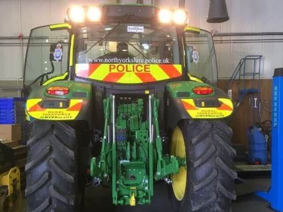 The North Yorkshire Police tractor