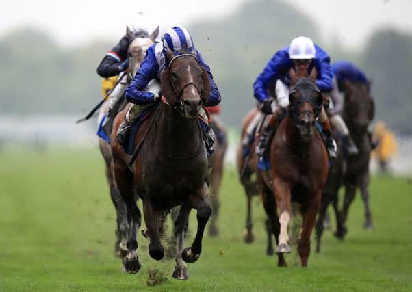 IMPRESSIVE: Tasleet, ridden by Jim Crowley, on the way to winning the Duke Of York Clipper Logistics Stakes. Picture: Mike Egerton/PA