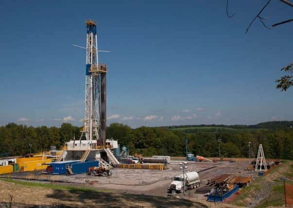 A shale fracking rig.