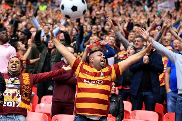 The Bradford fans at Wembley