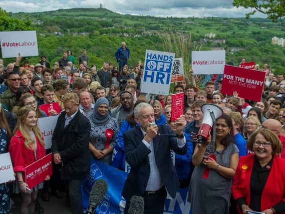 Jeremy Corbyn campaigning in Yorkshire this month