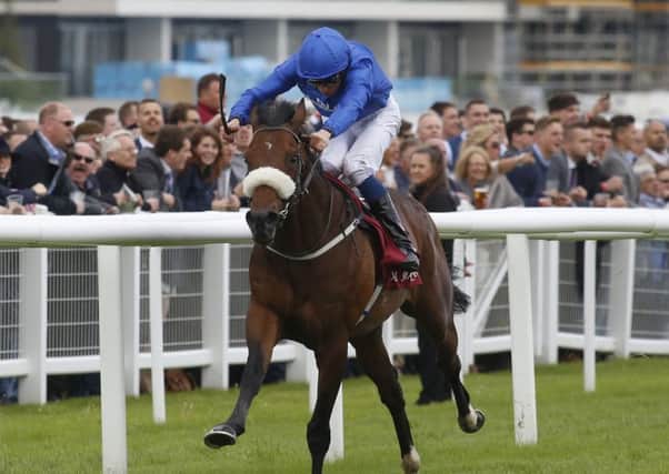 Ribchester ridden by William Buick leads the field home to win The Al Shaqab Lockinge Stakes at Newbury. Picture : Julian Hebert/PA Wire