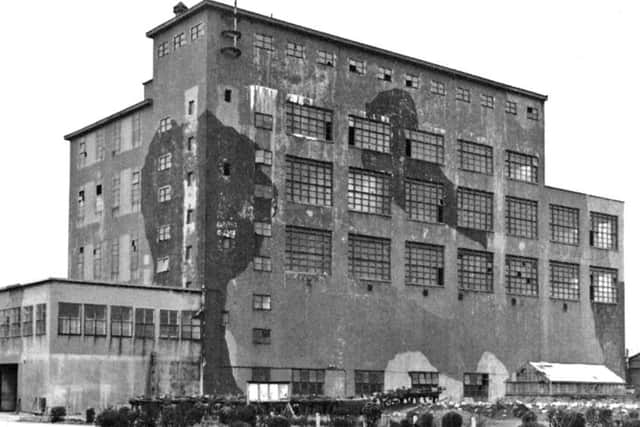 Bember Factory the south facing  tower still in camouflage during the 1950s