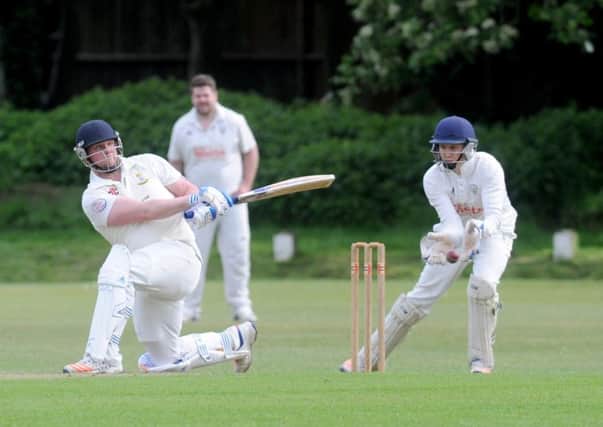 Jake Wray batting for Yeadon. He scored 71 out of 93 as Yeadon won by 2 runs. Picture: Steve Riding.