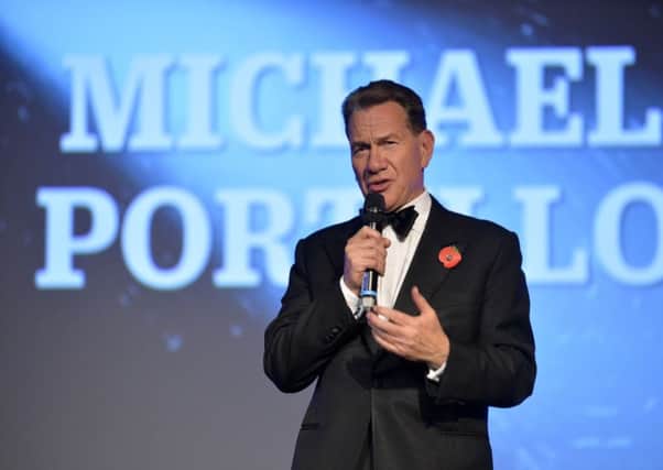 Michael Portillo at the Yorkshire Post Excellence in Business Awards 2016.  New Dock Hall.  4 November 2016.  Picture Bruce Rollinson