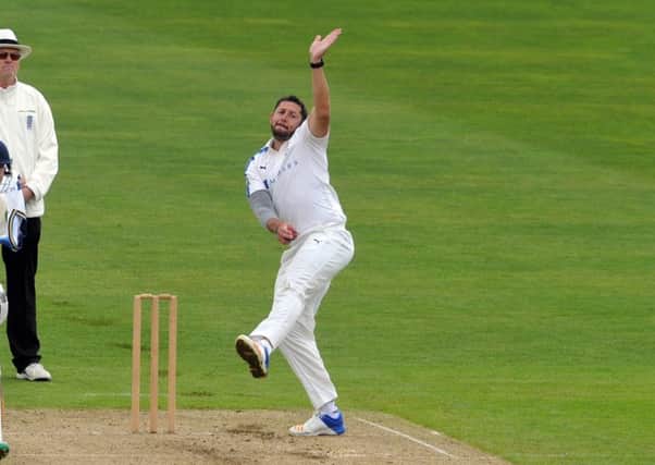 Tim Bresnan was Yorkshire's star performer with the ball, taking thre wickets in lancashire's first innings. Picture: Tony Johnson.