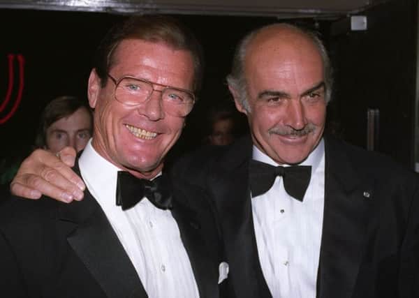 Sir Roger Moore and Sir Sean Connery in 1990