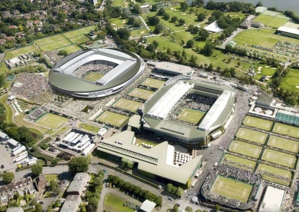 Computer generated image of an aerial view of the roof on No.1 Court.   Credit: AELTC/KSS Design Group Ltd.