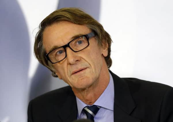 Jim Ratcliffe, Chairman of Ineos, listens during a press conference in London,
