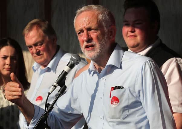 Jeremy Corbyn, speaking at a Labour rally in Goole on Monday where he was joined by John Prescott.