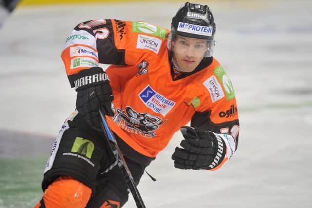Sheffield Steelers' head coach Paul Thompson likens new arrival Jonas Westerling to former centre, Fredrik Vestberg, above, who helped the club land the 2015-16 Elite League title. Picture: Dean Woolley.
