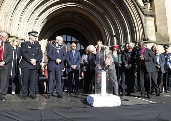 the Archbishop of York was among religious and political leaders at Tuesday's vigil in Manchester following the terrorist attack.