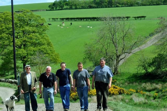 The Smiths of West Shields Farm (L-R): John Smith, David Smith, Alan Smith, grandson Scott Johnson and Jim Smith.