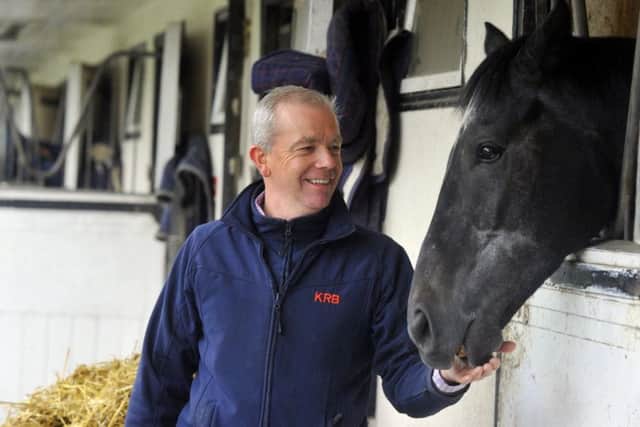 Trainer Karl Burke  at Spigot Lodge stables, near Leyburn.
