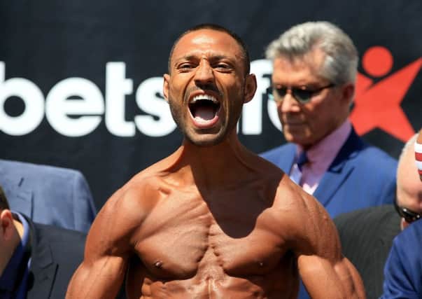 Kell Brook during the weigh-in at Sheffield City Hall. Picture: Clint Hughes/PA Wire