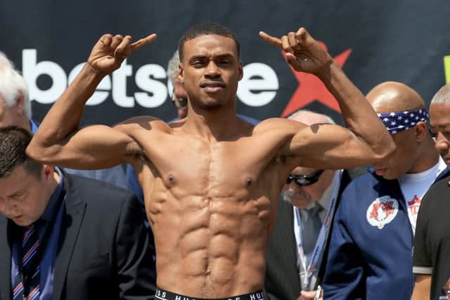Errol Spence Jnr during the weigh-in at Sheffield City Hall. Picture: Clint Hughes/PA