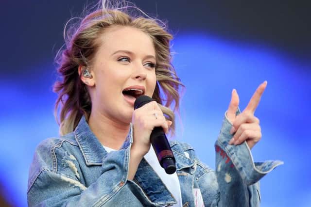 Zara Larsson performs during BBC Radio 1's Big Weekend at Burton Constable Hall, Hull. She dedicated one of her songs to the victims of Monday's bombing in Manchester.