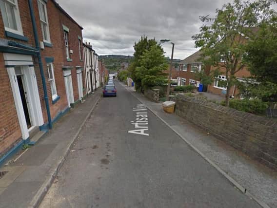 The garage fire broke out at a property in Artisan View, Heeley
