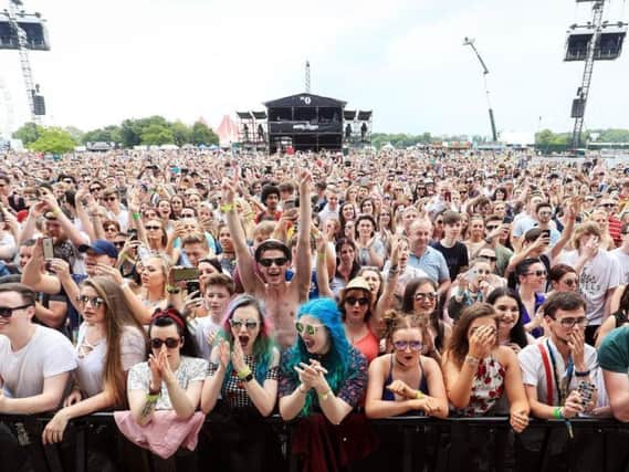 Crowds at Radio 1's Big Weekend at Burton Constable Hall yesterday. Picture: PA