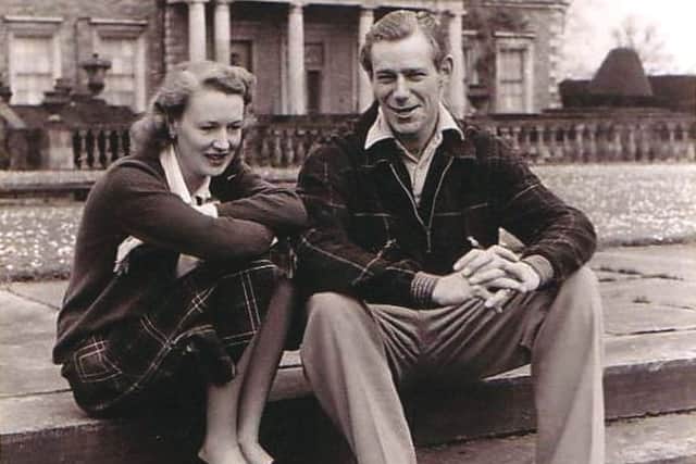 Janey Compton pictured with her late husband Richard Compton at Newby Hall.