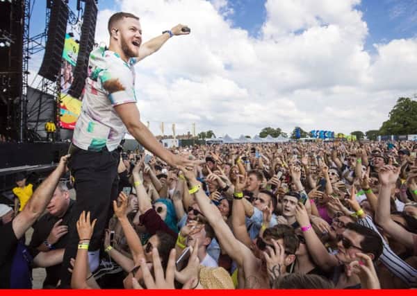 PABEST

Imagine Dragons lead vocalist Dan Reynolds performs during BBC Radio 1's Big Weekend at Burton Constable Hall, Burton Constable, Skirlaugh in Hull. PRESS ASSOCIATION Photo. Picture date: Saturday May 27, 2017. See PA story SHOWBIZ Bigweekend. Photo credit should read: Danny Lawson/PA Wire