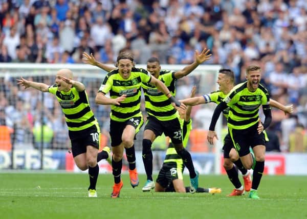 The moment when Huddersfield Town were promoted. Picture: Simon Hulme