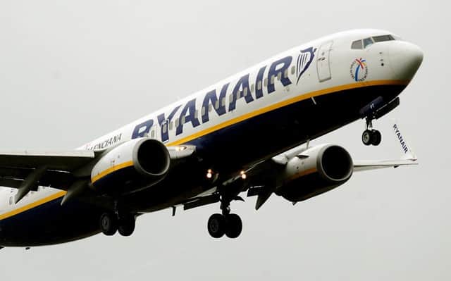 File photo of a Ryanair plane, as the low cost carrier pledged to continue cutting fares as it posted a 6% rise in annual profits despite intense competition and the Brexit vote. PRESS ASSOCIATION Photo. Issue date: Tuesday May 30, 2017.   Photo:  Rui Vieira/PA Wire