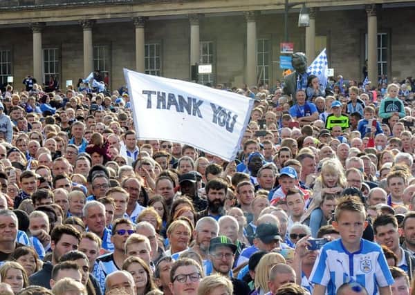 Hudderfield Town homcoming after getting promoted to the Premier League ...mon 30th may 2017
 
A simple Thank You