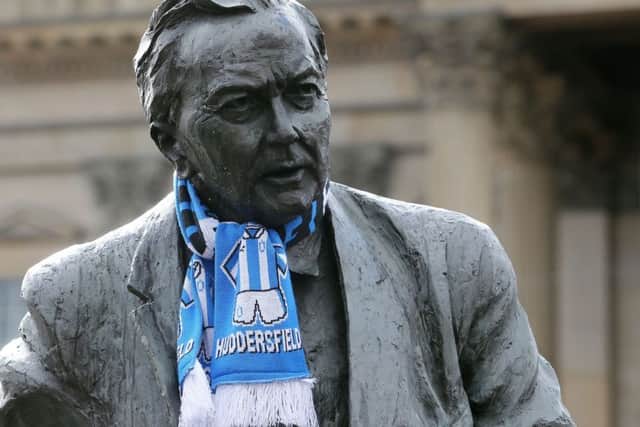 The statue of former Prime Minister Harold Wilson during this week's parade. (PA).
