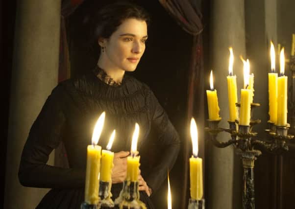 MYSTERY: Rachel Weisz in My Cousin Rachel, above, and inset with husband Daniel Craig. Picture: PA Photo/Fox UK