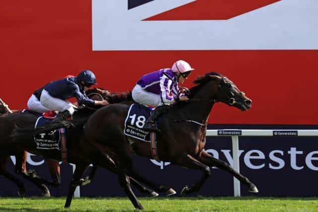 Wings of Eagles, a 40/1 outside, came from behind to take the lead near the finish (Photo: PA)
