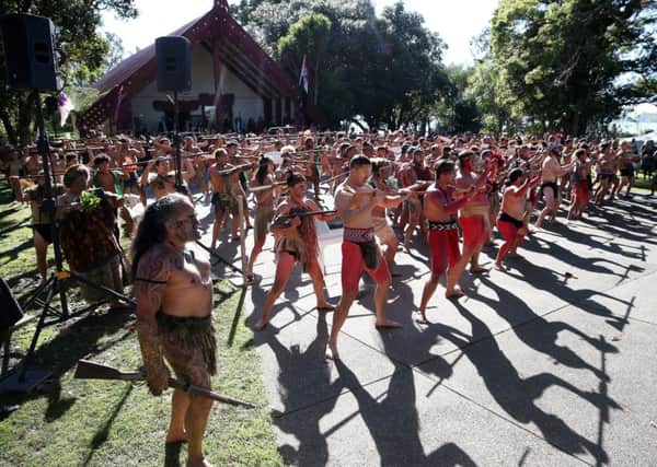 Maori Warriors greet the British and Irish Lions at the Waitangi Treaty Grounds on Sunday (Picture: David Davies/PA Wire).