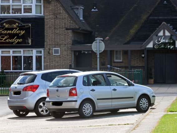 A car with its back window smashed in. Picture: Marie Caley/The Star/DFP