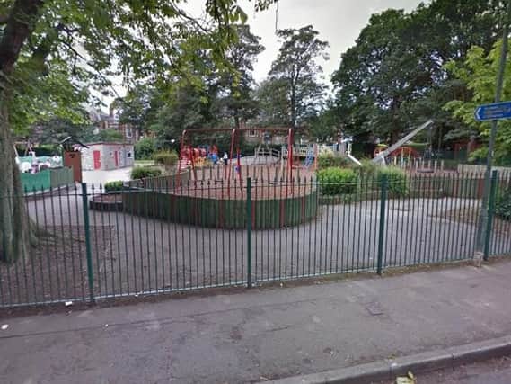 The man was impaled on a spike after falling from a fence in Pearson Park, Hull. Picture: Google