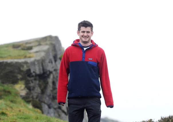 Jonathan Barnicott who has cystic fibrosis  is doing a 40 mile walk in a single day to raise money for research into the condition. Picture Scott Merrylees