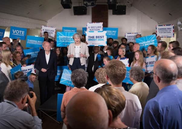 Theresa May campaigned in Yorkshire at the weekend