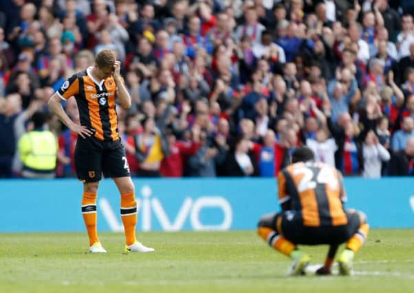Hull City contemplate relegation after losing at Crystal Palace. Picture: Paul Harding/PA