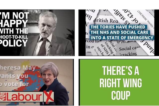 The 'dark ads' from the Conservatives, Labour, the Liberal Democrats and the Greens