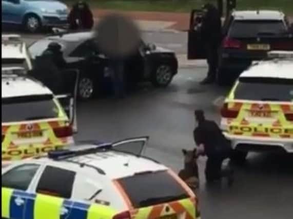 Police cars at Meadowhall - image from James Marshall (s)