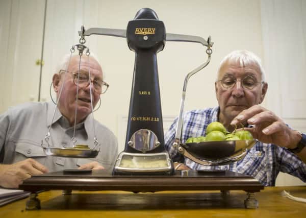 Weights are recorded during the annual show organised by the Egton Bridge Old Gooseberry Society