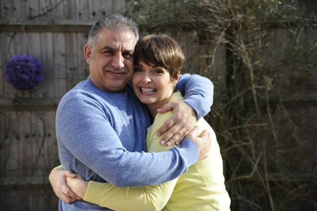 Sally Bee with her husband Dogan who was told by doctors to say goodbye to his wife